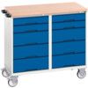 Verso Drawer Cabinet, 10 Drawers, Blue/Light Grey, 965 x 1050 x 550mm thumbnail-0