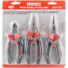 Pliers Set, Smooth/Serrated, Chrome Vanadium Steel, Set of 3 thumbnail-3