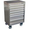 STAINLESS STEEL ROLLER CABINET PROFESSIONAL RANGE 7 DRAWERS 27" thumbnail-0