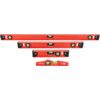 250/300/600/1000mm, I-Beam Level Set, 3 Vials, Horizontal/Vertical, Non-Magnetic, 4-Pack thumbnail-0