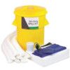 Oil Spill Kit, 90L Absorbent Capacity Per Kit, Circular Bin thumbnail-0