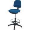 DRAUGHTSMANS CHAIR FIXED ROYAL BLUE FABRIC thumbnail-0