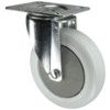 Light Duty/Medium Duty, Castor, 100mm, Unbraked, Swivel, Top Plate, Nylon, Grey thumbnail-0