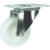 Castor, 80mm, Unbraked, Swivel, Top Plate, Nylon, White thumbnail-0