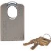 Keyed Padlock, Keyed Different, Hardened Steel, Silver, 50mm Width, Weatherproof thumbnail-0