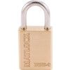 Keyed Padlock, Keyed Different, Brass, Gold, 38mm Width, Weatherproof thumbnail-1