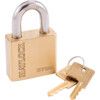 Keyed Padlock, Keyed Different, Brass, Gold, 50mm Width, Weatherproof thumbnail-0