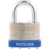 Keyed Padlock, Keyed Different, Steel, Silver, 44mm Width, Weatherproof thumbnail-1