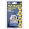 Keyed Padlock, Keyed Different, Steel, Silver, 44mm Width, Weatherproof thumbnail-2