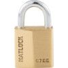 Keyed Padlock, Keyed Different, Brass, Gold, 20mm Width, Weatherproof thumbnail-1