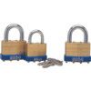 Keyed Padlock, Keyed Different, Brass, Bronze, 50mm Width, Weatherproof thumbnail-0