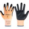 Cut Resistant Gloves, 13 Gauge Cut B, Size 7, Black & Orange, Nitrile Foam Palm, EN388: 2016 thumbnail-0
