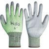 Cut Resistant Gloves, 13 Gauge Cut D, Size 6, Green & Grey, Nylon-PU Palm, EN388: 2016 thumbnail-0