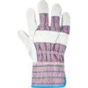Mechanical Hazard Gloves, Blue/Grey, Cotton Liner, Leather Coating, EN388: 2016, 3, 1, 4, 3, X, Size 10 thumbnail-1