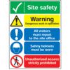 Site Safety Warning Dangerous Work Rigid PVC Sign - 300 x 400mm thumbnail-0