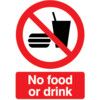 No Food or Drink Rigid PVC Sign 148mm x 210mm thumbnail-0