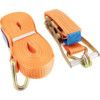 10m x 50mm, Load Strap-Double Hook (Two Part), 5000kg Load Capacity, Orange, 2-Piece thumbnail-0