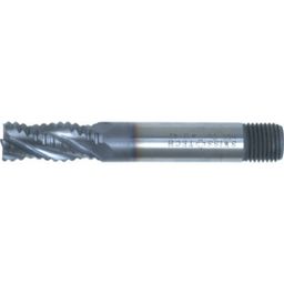 HSS-Co 8% Threaded Shank Coarse Pitch Roughing End Mills: Series 42, Regular - TiCN Coated thumbnail-0