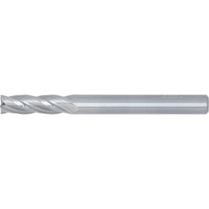 End Mill, Regular, Plain Round Shank, 5mm, Bright, Carbide, 4fl