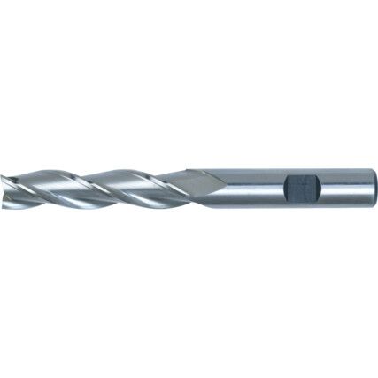 07, Long Series, Slot Drill, 4mm, 3 fl, Weldon Flat, Cobalt High Speed Steel, Uncoated