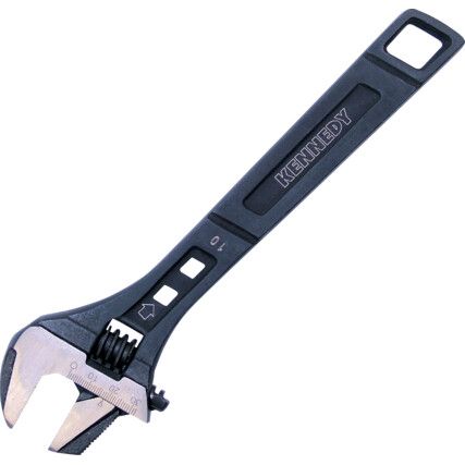 Adjustable Spanner, Steel, 10in./250mm Length, 30mm Jaw Capacity