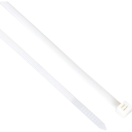 Cable Ties, Natural, 4.8x200mm (Pk-100)