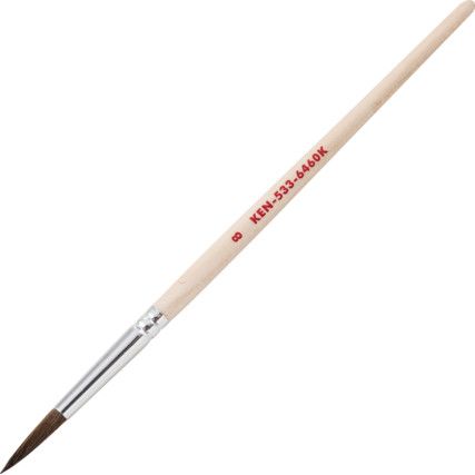 5/32in., Point, Bristle Hair, Pencil Brush, Handle Wood