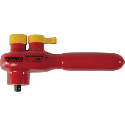 140MM INSULATED REVERSIBLE RATCHET 1/4"SQ/DR - 1000 V