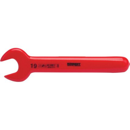 Single End, Insulated Open End Spanner, 10mm, Metric