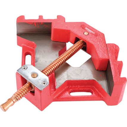 2.5in./60mm Corner Clamp, Copper-Plated Jaw, T-Bar Handle