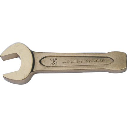 Single End, Non-Sparking Open End Slogging Spanner, 30mm, Metric