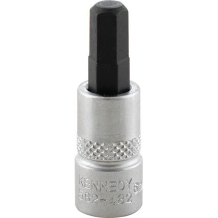 1/4in. Drive,  Hexagon Bit Socket, 6mm,  Metric,  6 Point