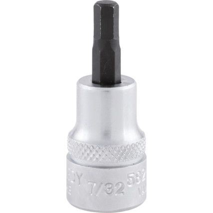 3/8in. Drive,  Hexagon Bit Socket, 7/32in. A/F,  Imperial