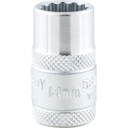 3/8in. Drive,  Bi-Hexagon Socket, 14mm,  Metric,  12 Point