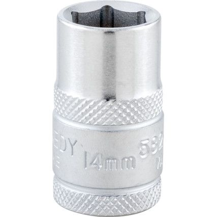 1/2in. Drive,  Hexagon Socket, 14mm,  Metric,  6 Point