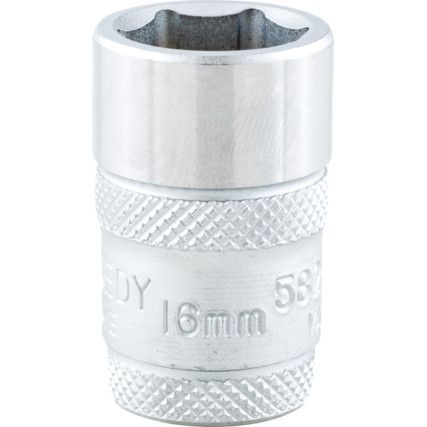 1/2in. Drive,  Hexagon Socket, 16mm,  Metric,  6 Point