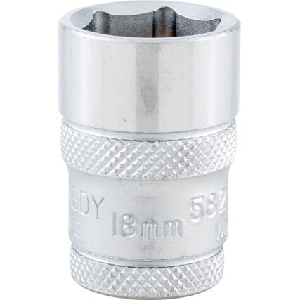 1/4in. Drive,  Hexagon Socket, 13mm,  Metric,  6 Point