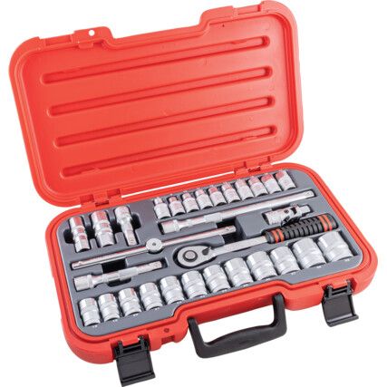 1/2in. Socket Set, Metric, Set of 30