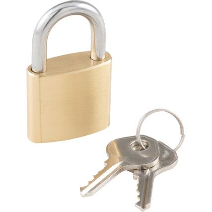 Keyed Padlock, Keyed Different, Brass, Bronze, 30mm Width, Weatherproof