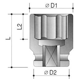 Chrome Molybdenum Impact Sockets: 3/4" Drive Inch Size, Standard Length, 6-Point thumbnail-2