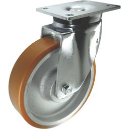 Heavy Duty Polyurethane Tyred Wheel with Cast Iron Centre - Ball Journal Bearing thumbnail-2