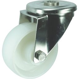 Stainless Steel Castors - Nylon Wheel - Plain Bore - Roller Bearing thumbnail-4