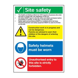 Site Safety Multi-Message Rigid PVC Signs thumbnail-4