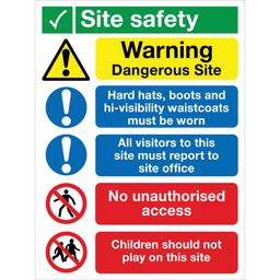 Site Safety Multi-Message Rigid PVC Signs thumbnail-2