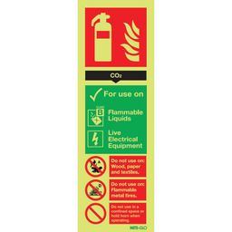 Carbon Dioxide Fire Extinguisher Photoluminescent Signs thumbnail-0