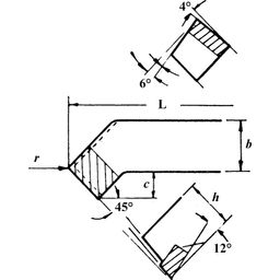 Brazed Tip Cranked Turning & Facing Tools - K20 thumbnail-2