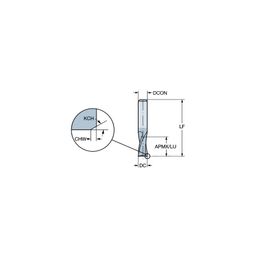 1P220 CoroMillⓇ Plura Solid Carbide End Mill For Heavy Roughing
 thumbnail-1